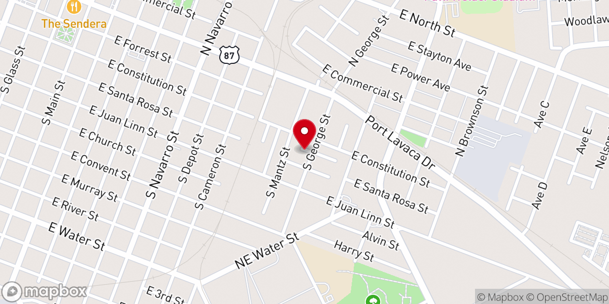 Map showing location of Life Church