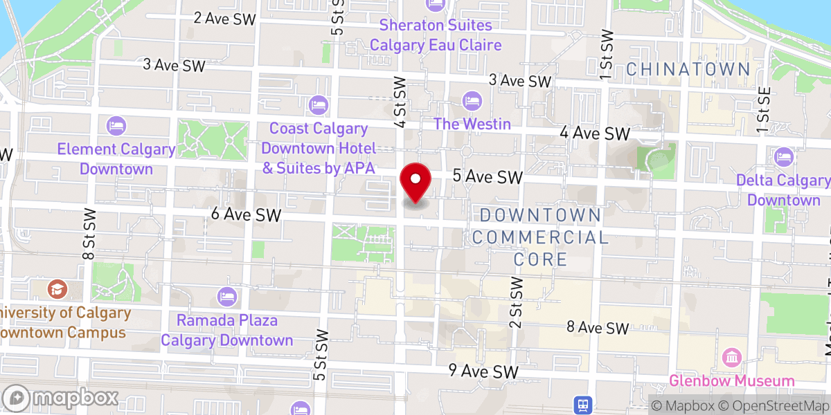 Map showing location of Knox United Church