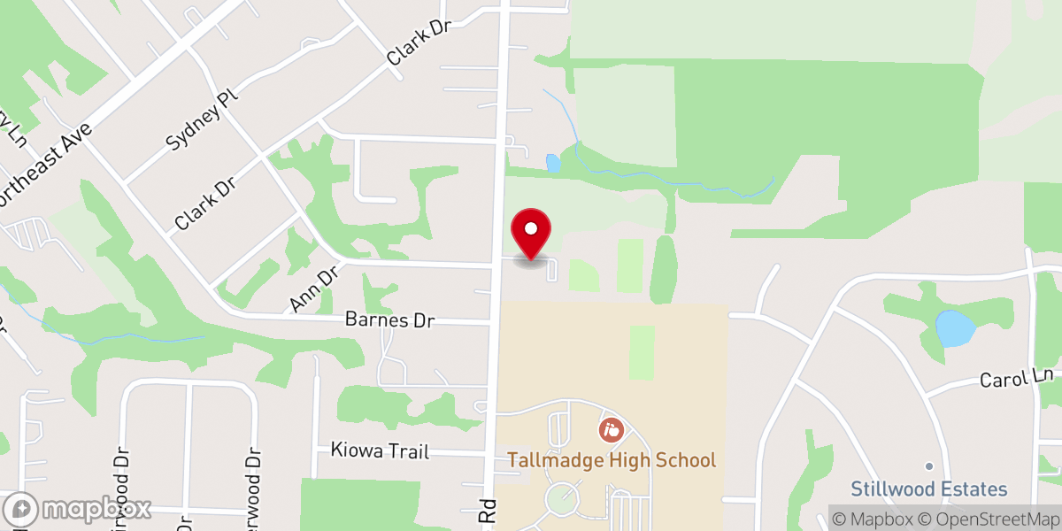 Map showing location of Community Baptist Church