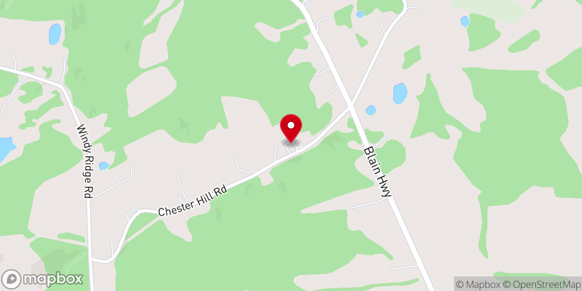 Map showing location of Beulah Chapel