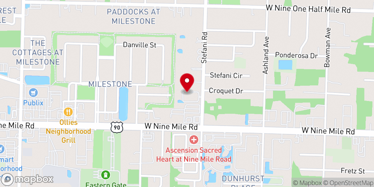Map showing location of Church of Christ At Milestone