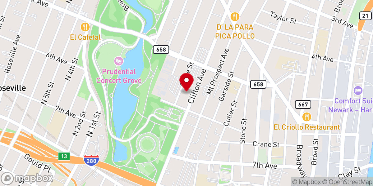 Map showing location of Cathedral Basilica Music Office