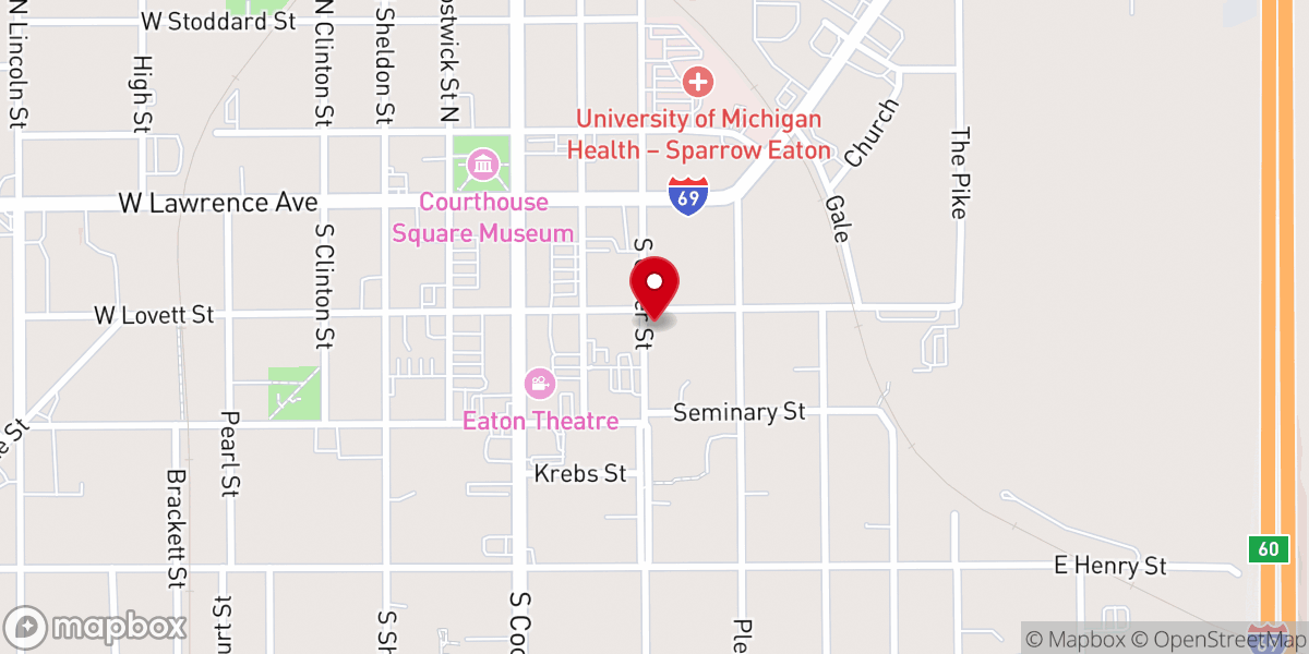 Map showing location of New Faith Church of the Nazarene