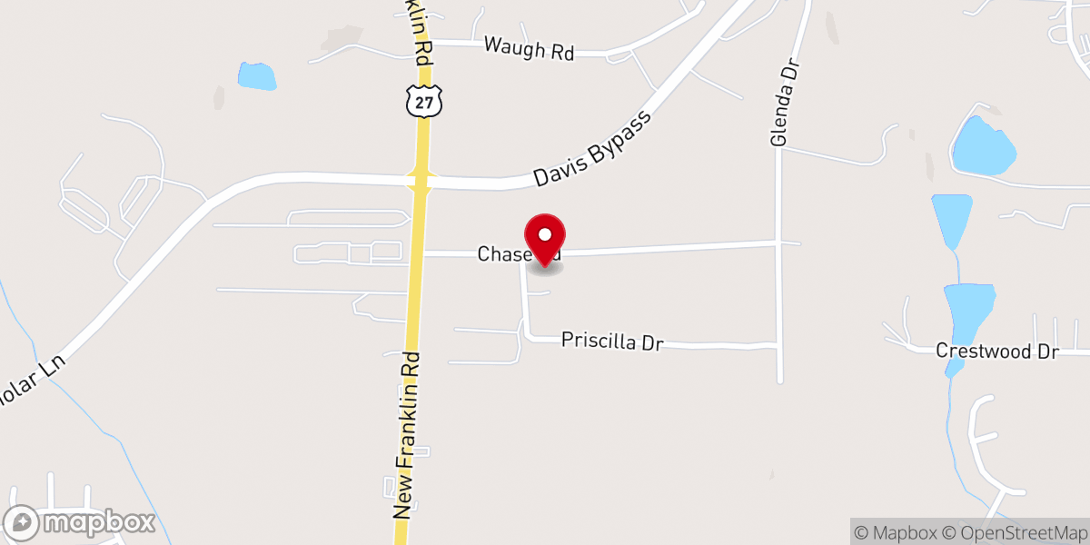 Map showing location of Pentecostal Church