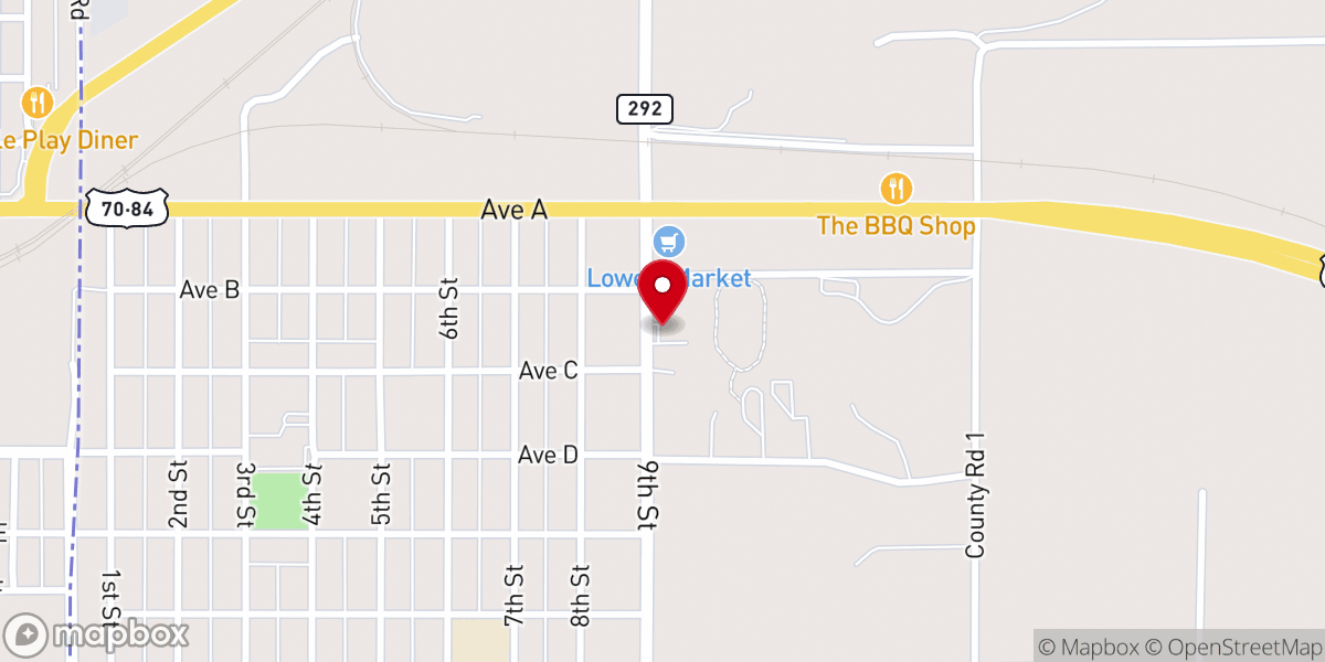 Map showing location of FARWELL COMMUNITY CENTER