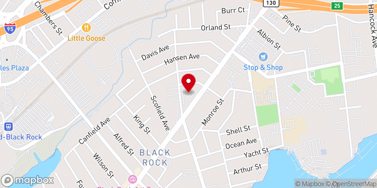 Map showing location of Grace City Church Bridgeport
