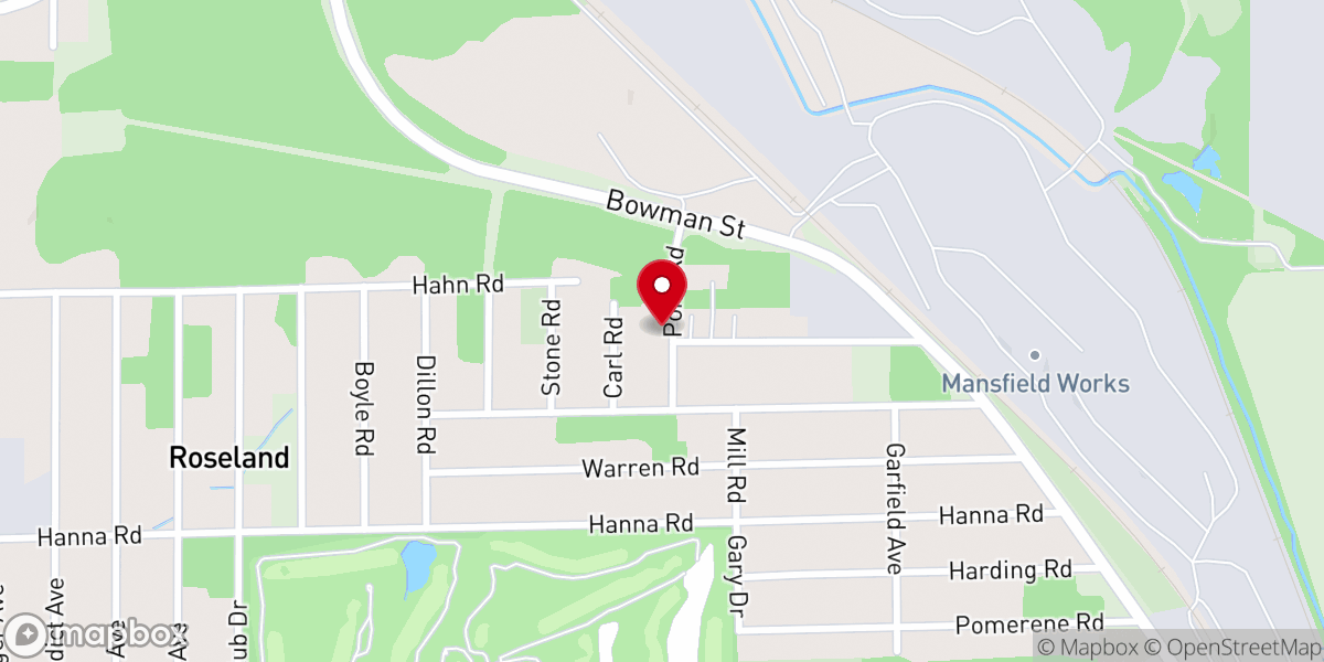 Map showing location of Missionary Baptist Church