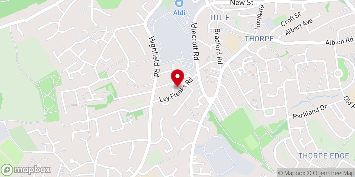 Map showing location of Christ Church Bradford
