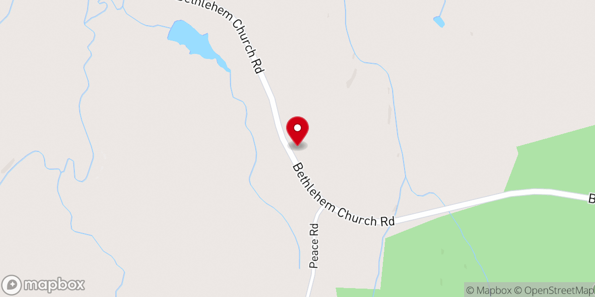 Map showing location of Bethlehem Baptist Church