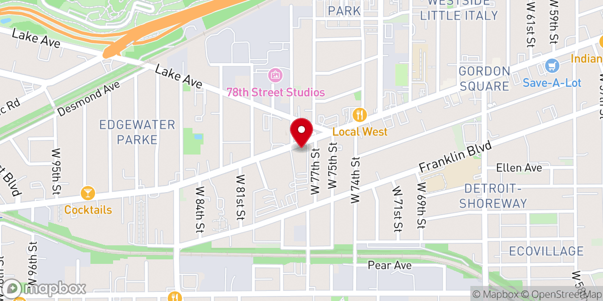 Map showing location of La Sagrada Familia Parish