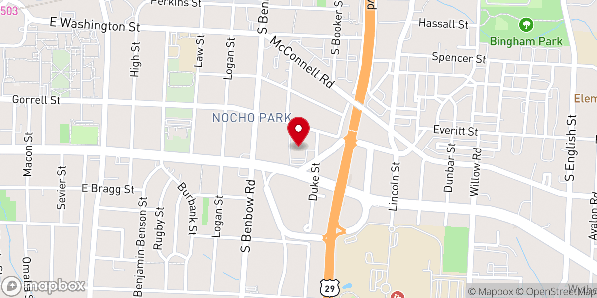 Map showing location of St Mary's Catholic Church