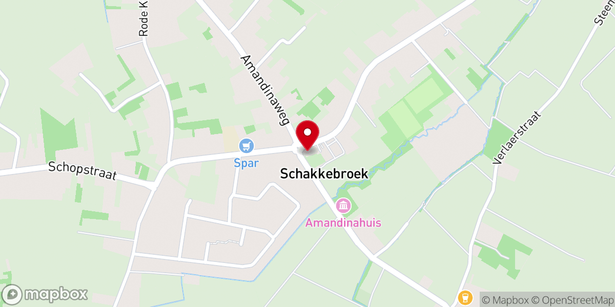 Map showing location of Kerk Schakkebroek