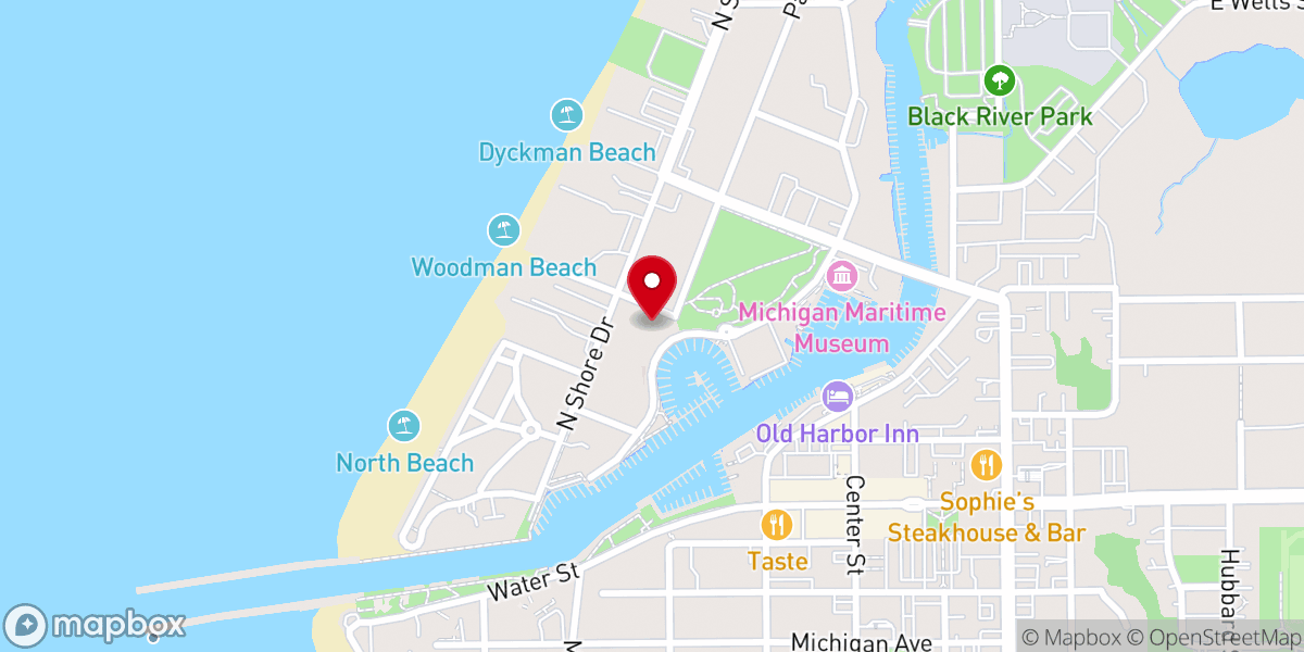 Map showing location of Carriage House At the Harbor