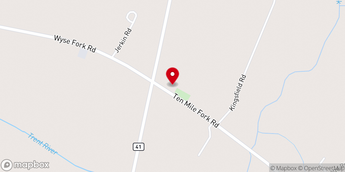 Map showing location of Friendship Church