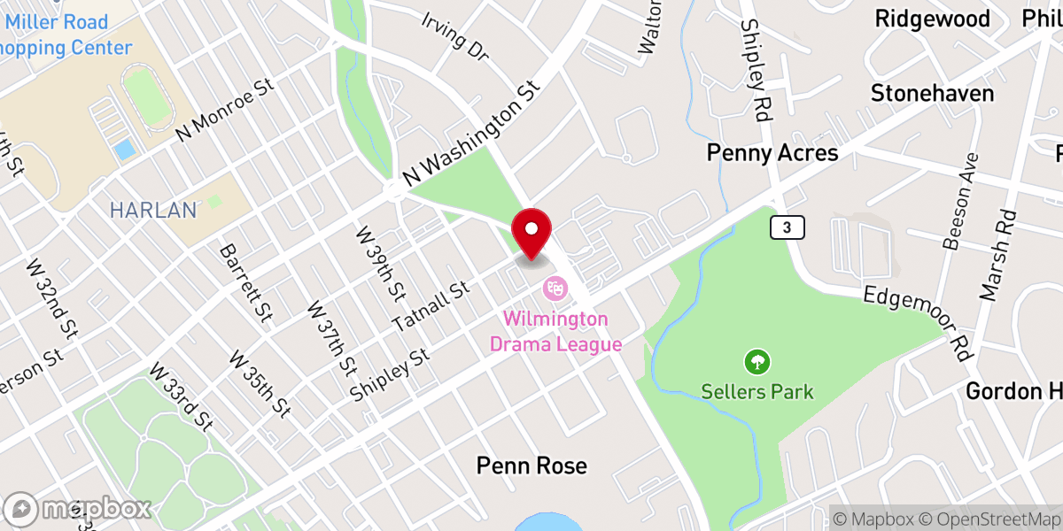 Map showing location of Cornerstone Fellowship Baptist Church (CFBC)