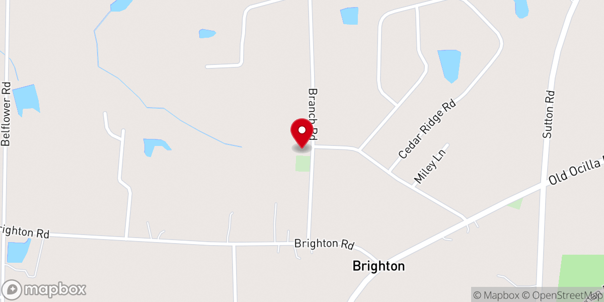 Map showing location of St Paul Baptist Church