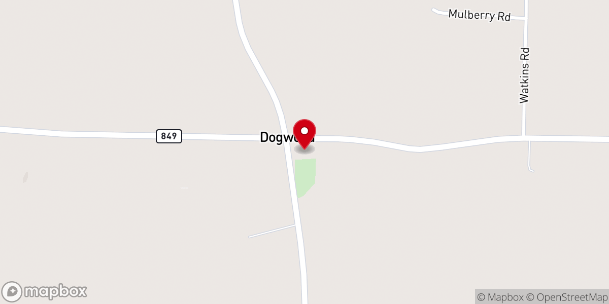 Map showing location of Spring Creek Church of Christ