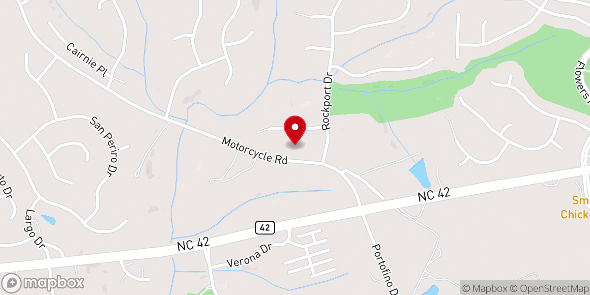 Map showing location of Pineville Church