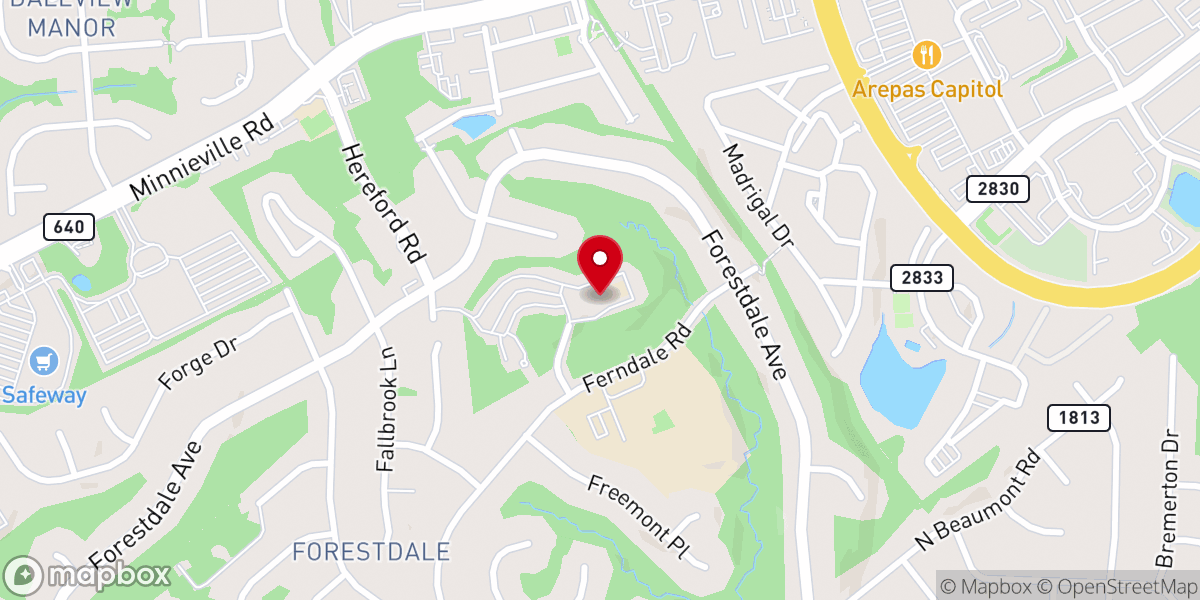 Map showing location of Holy Family Catholic Church
