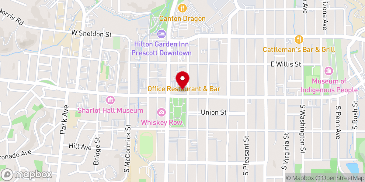 Map showing location of Heights Church Office