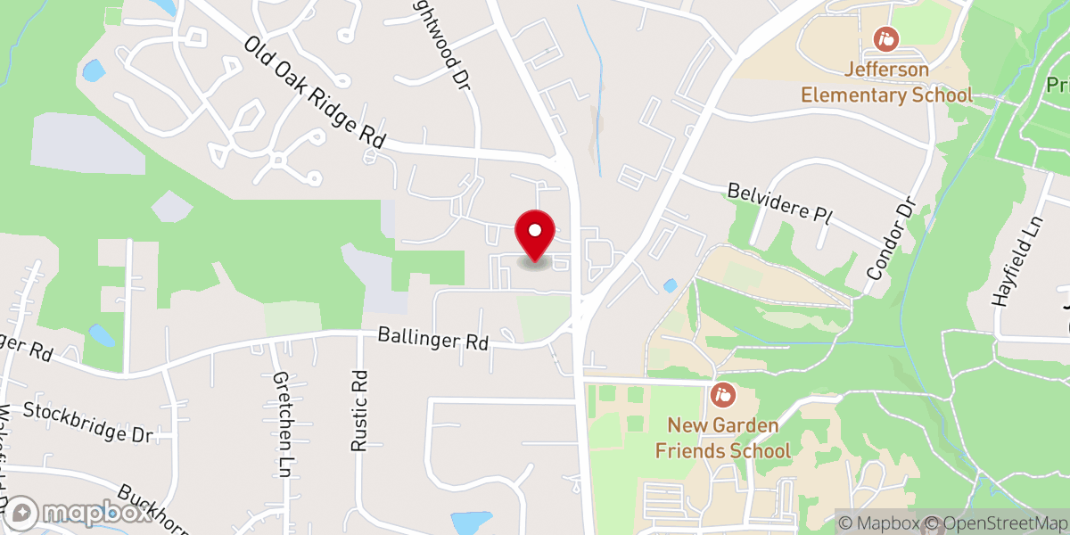 Map showing location of Guilford College United Methodist Church