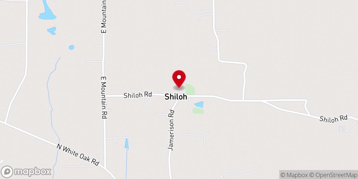 Map showing location of Shiloh Baptist Church