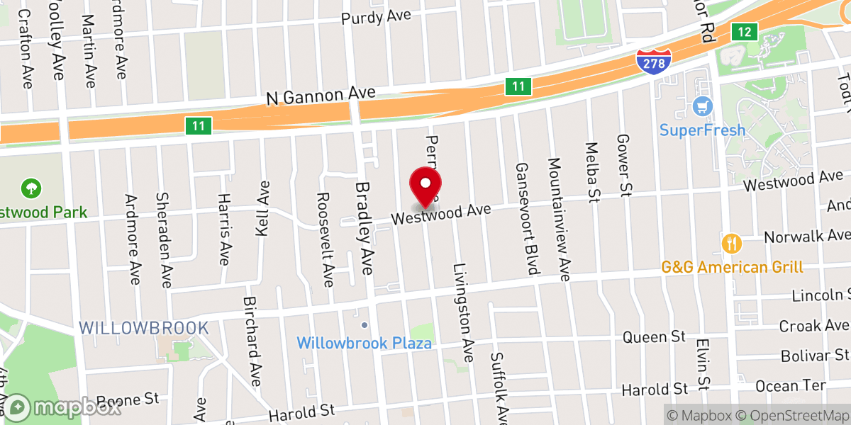 Map showing location of Mikva Tahara of Staten Island