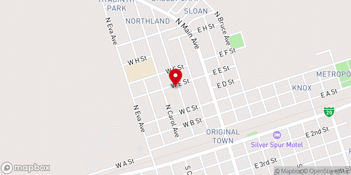 Map showing location of Shiloh Baptist Church