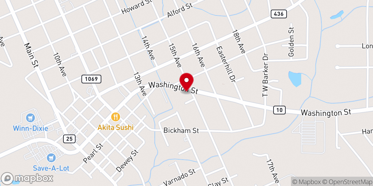 Map showing location of Franklinton Farmers Market