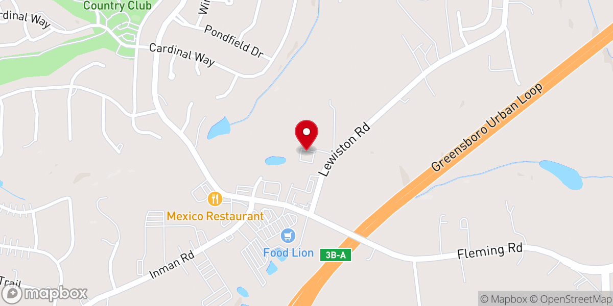 Map showing location of Collins Grove United Methodist Church