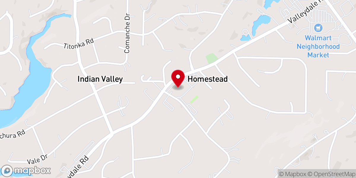 Map showing location of Rock City Church-Valleydale Campus