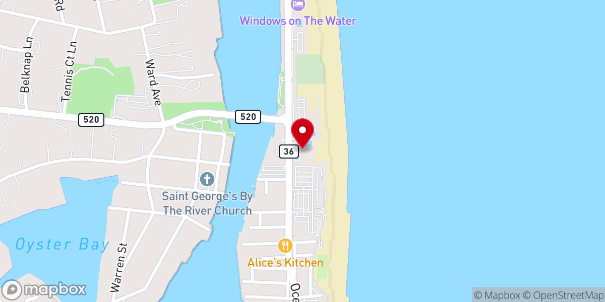 Map showing location of Chapel Beach Club