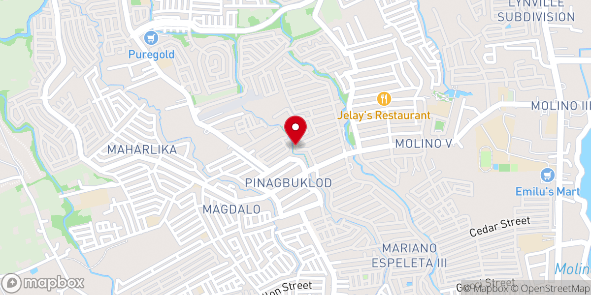 Map showing location of Pillar of Faith Baptist Church
