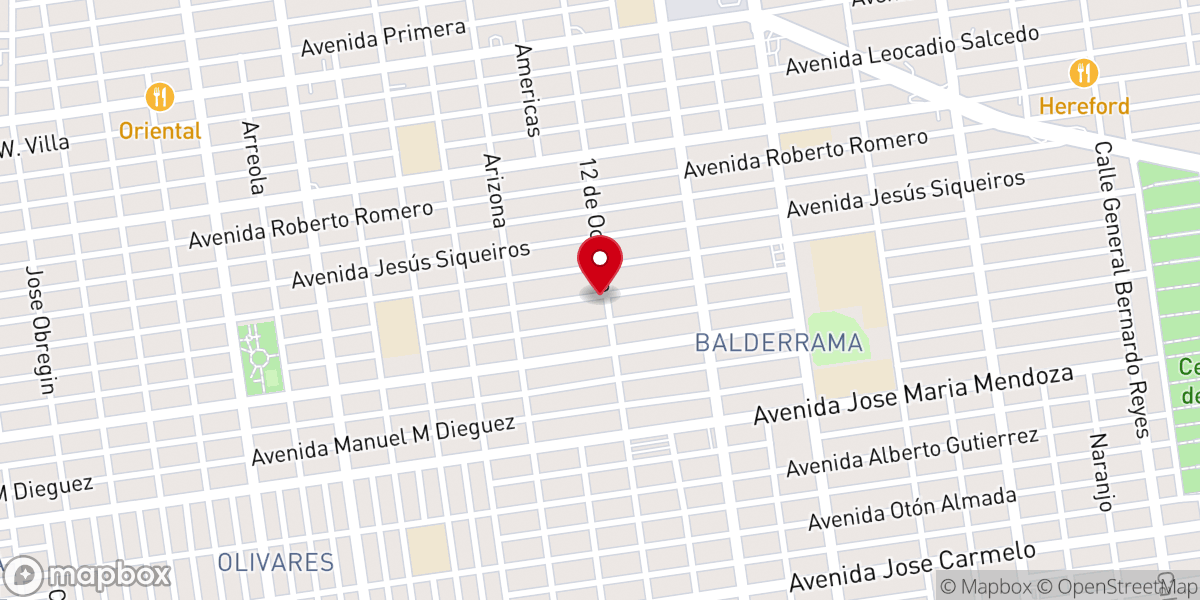 Map showing location of Centro Católico Señora de los Ángeles