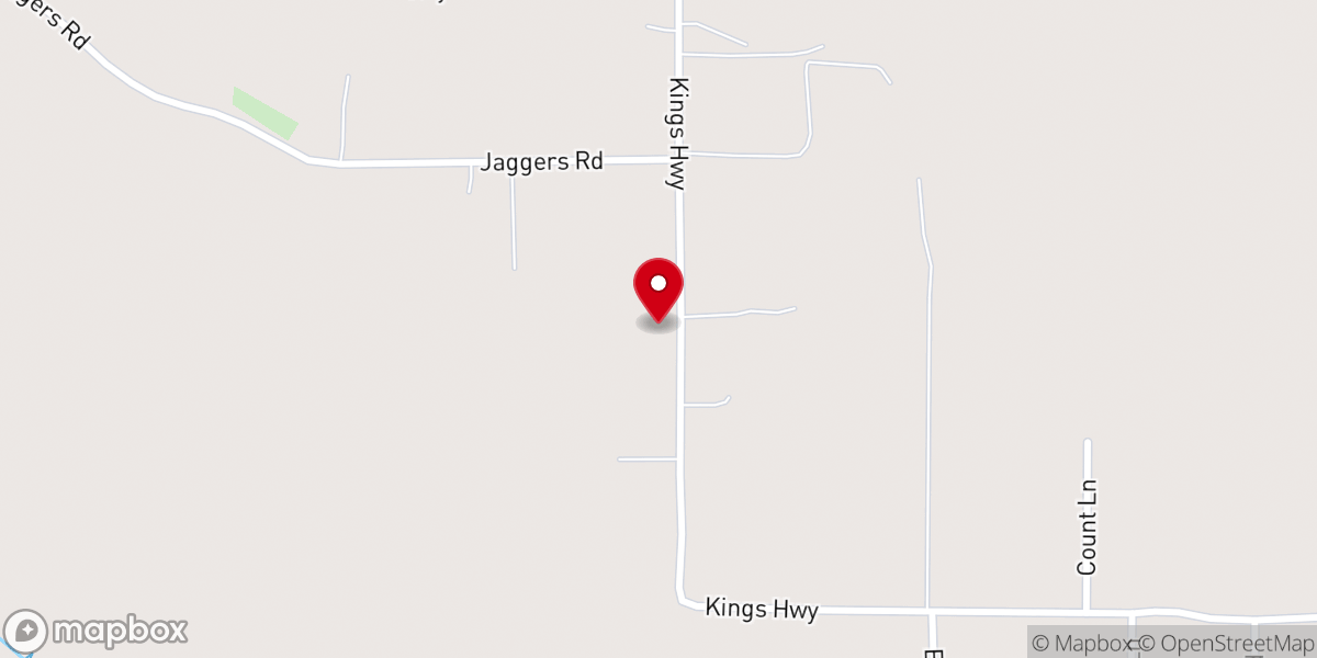Map showing location of Valley Grove Baptist Church