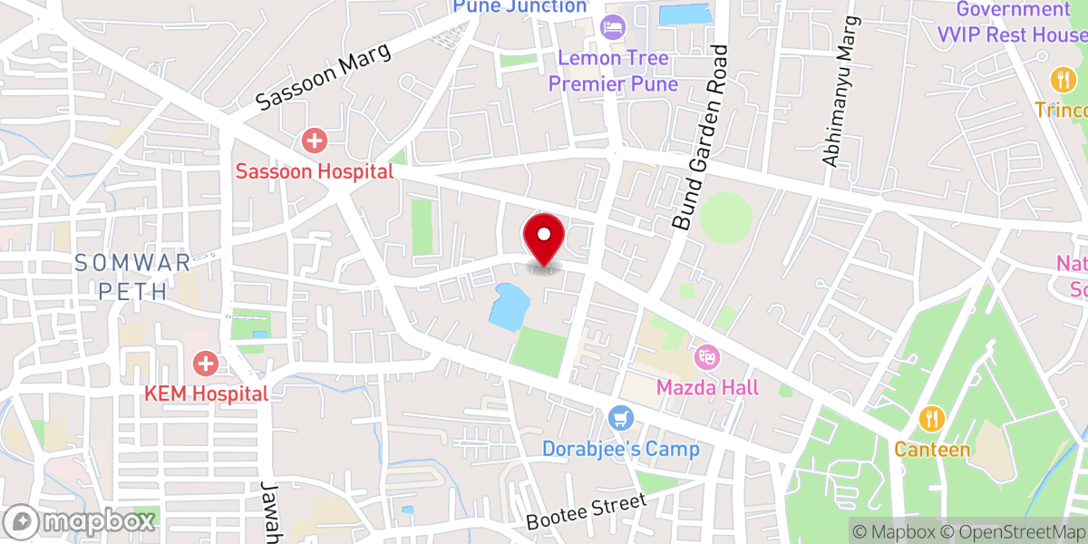 Map showing location of St. Paul's Church, CNI Pune (Maharashtra) INDIA