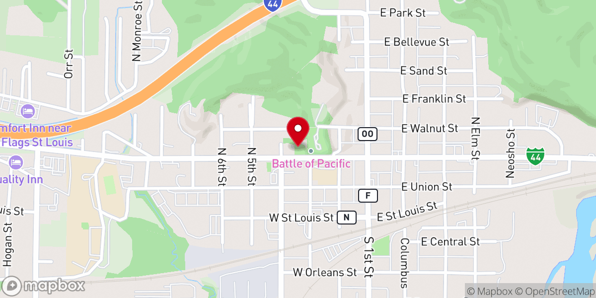 Map showing location of Adam's Garden
