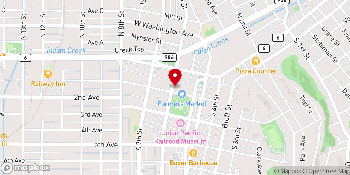 Map showing location of First Baptist Food Pantry - Food Distribution Center