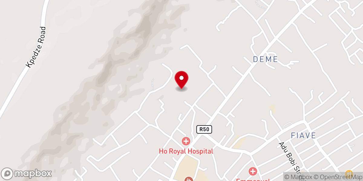Map showing location of Presbyterian Church of Ghana, Annex Preaching Point, Ho