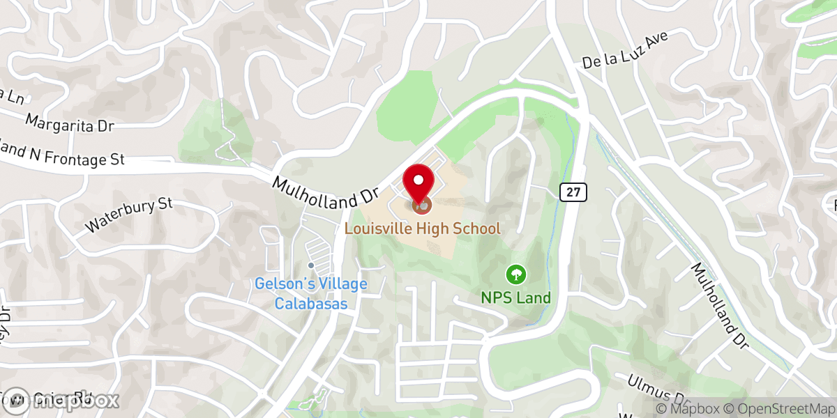 Map showing location of Louisville High School