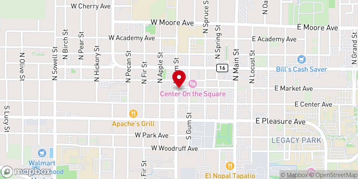 Map showing location of Trinity Episcopal Church