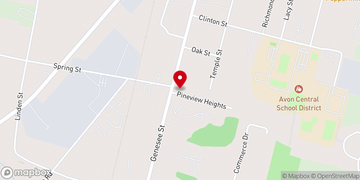 Map showing location of Wesleyan Church of Avon