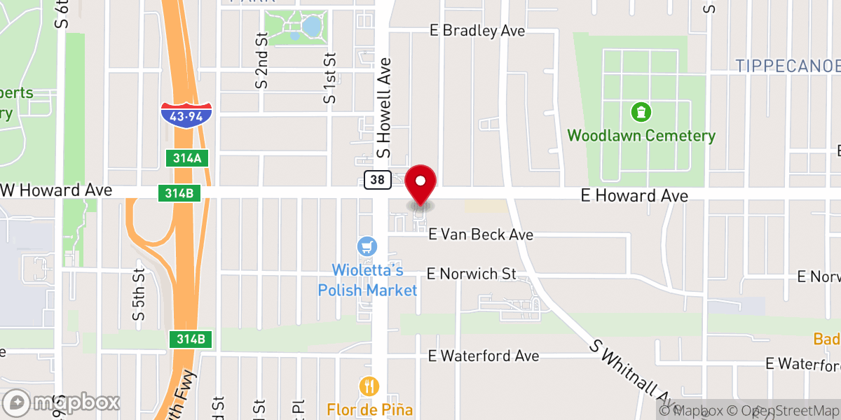 Map showing location of Resurrection Lutheran Church
