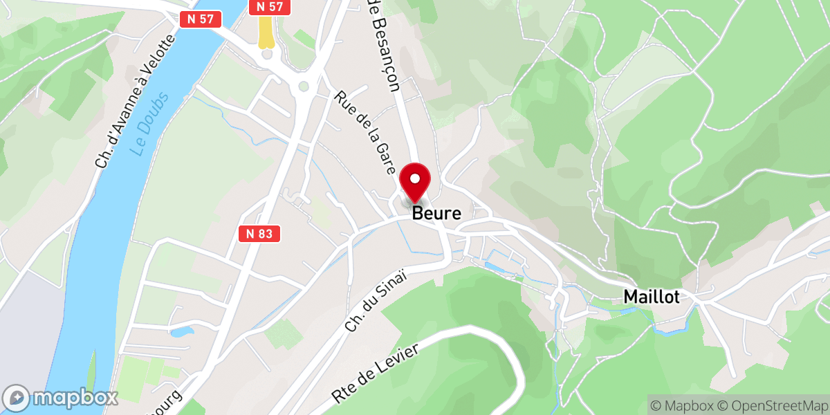 Map showing location of Église Saint Hippolyte