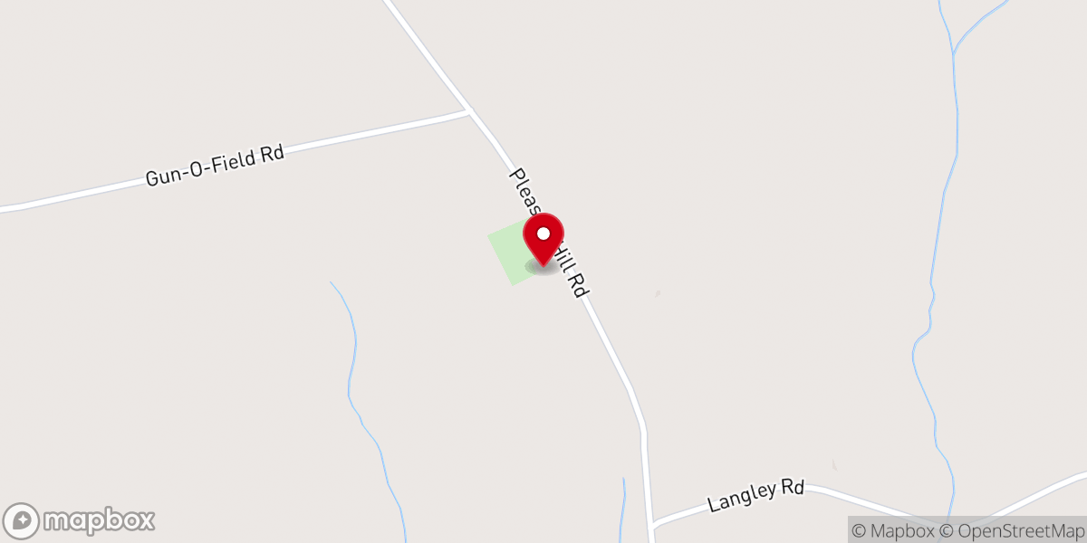 Map showing location of Pleasant Hill Church