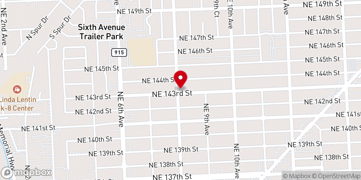 Map showing location of Original Full Gospel Assembly