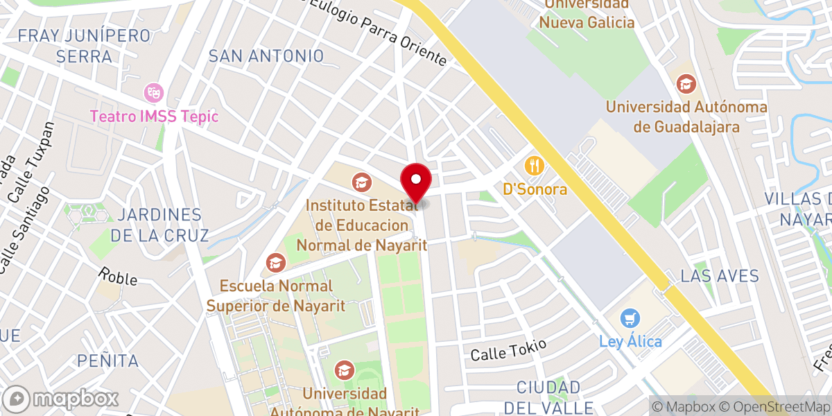 Map showing location of San Felipe de Jesús
