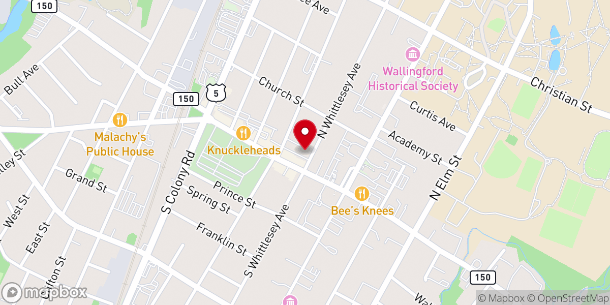 Map showing location of White Oak Baptist Church