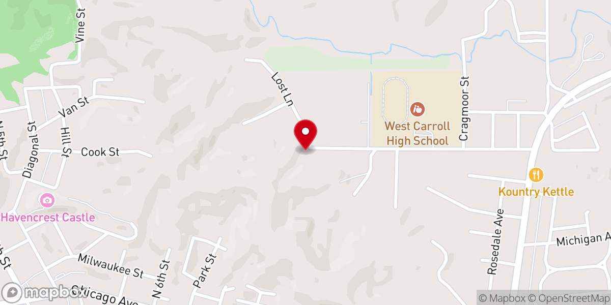 Map showing location of New Unity Deliverance and Worship Center