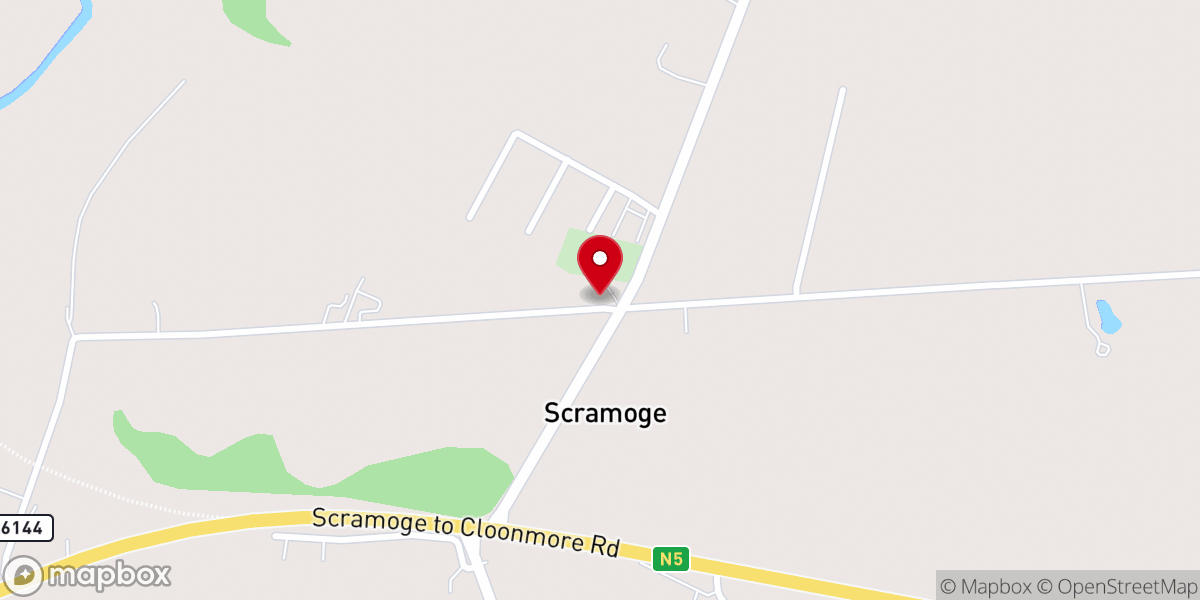 Map showing location of St. Anne's Church, Scramogue